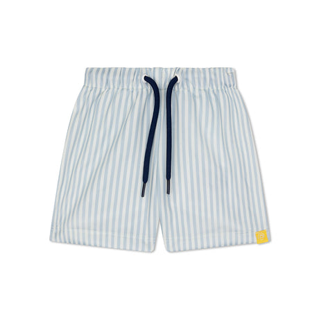 Blaue Streifen | Blau-weiße UV-Schwimmboxershorts für Jungen