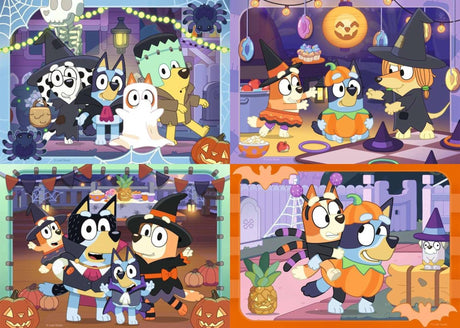 Ravensburger puzzelset bluey halloween - 4 puzzels van 12, 16, 20 en 24 stukjes