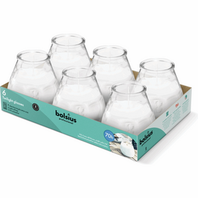 Bolsius professionelle Dämmerung transparent ø99x104 mm 70 Stunden (6 Stück)