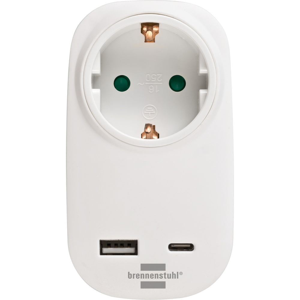 Brennenstuhl Plug -Adapter mit USB C -Lieferung für Snel
