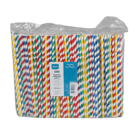 Depa Biegestroh sortiertes Papier FSC 6x220 mm (500 Stück)