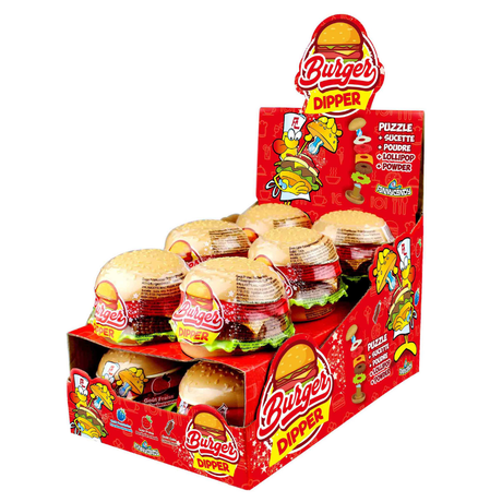 Lustiger Bonbon-Burger-Dipper (12x 21gr)