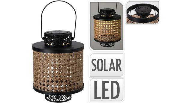 Solar lantaarn ''ibiza'' metaal d17 h22cm