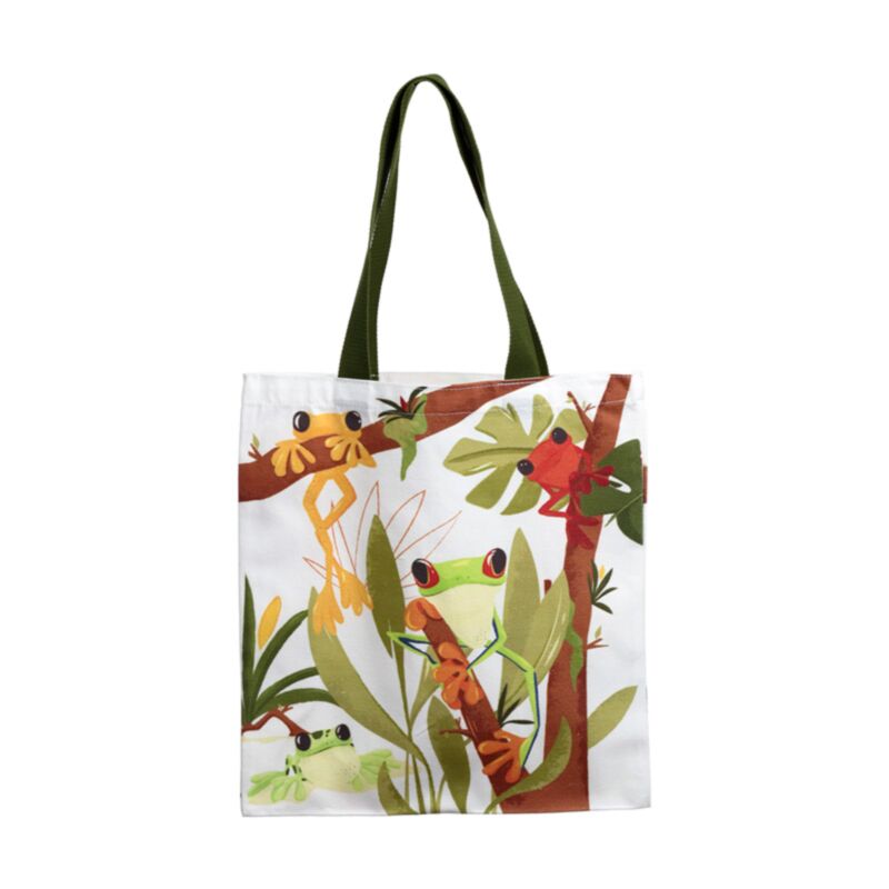 Polycotton-Tasche mit tropischen Laubfröschen