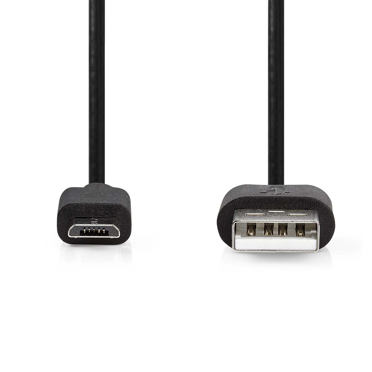 Nedis USB-Kabel | usb 2.0 | USB-A-Stecker | usb micro b male | 10 w | 480 MBit/s | vernickelt | 3.00 m | rund | PVC | schwarz | label - ccgl60500bk30