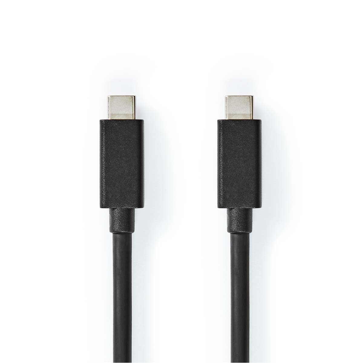 Nedis USB-Kabel | USB 3.2 Gen 2 | USB-C™-Stecker | USB-C™-Stecker | 100w | 4k@60Hz | 20 Gbit/s | vernickelt | 1,00m | rund | PVC | schwarz | Tag - ccgl64020bk10