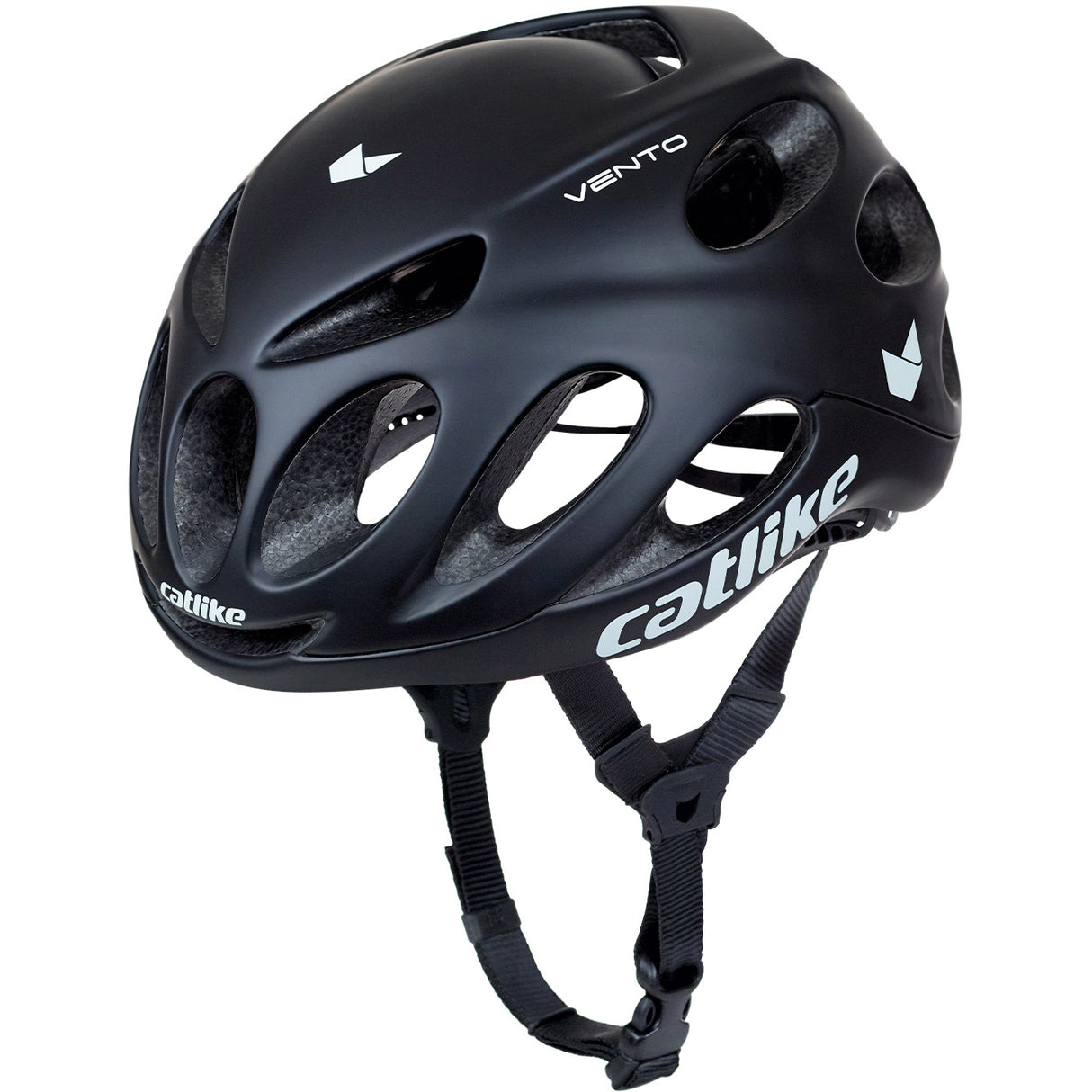 Katzenartiger Rennhelm Vento Größe M 55-57cm schwarz matt