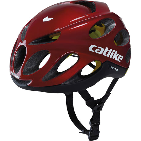 Katzenartiger Rennhelm Vento Mips Größe M 55-57cm rot metallic