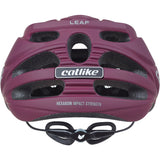 Katzenartiger MTB-Helm, Blattgröße L, 58–60 cm, Burgunderrot