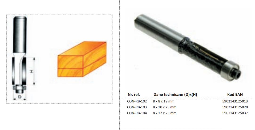 Condor houtmolen 8x12x25mm 104 recht, lager