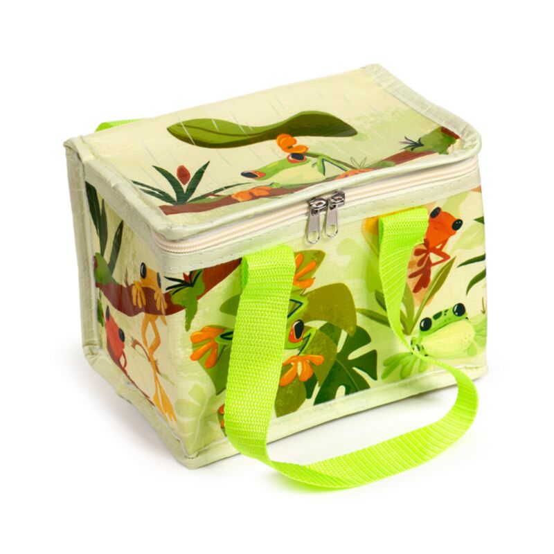 Tropische Frösche, nachhaltige Kühltasche, Lunchtasche aus Rpet