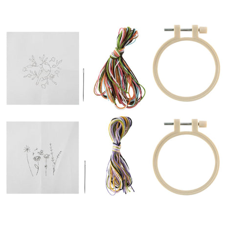 Craft id mini borduurset, 2pcs. dia 8.5cm.