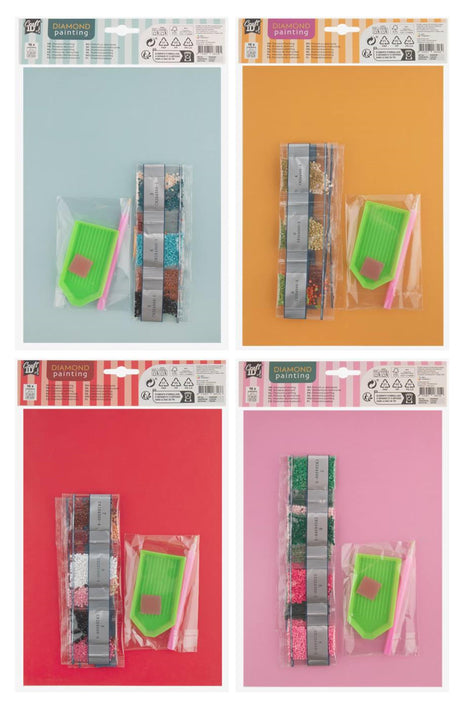 Craft id diamond painting 21x29cm 4 assorti