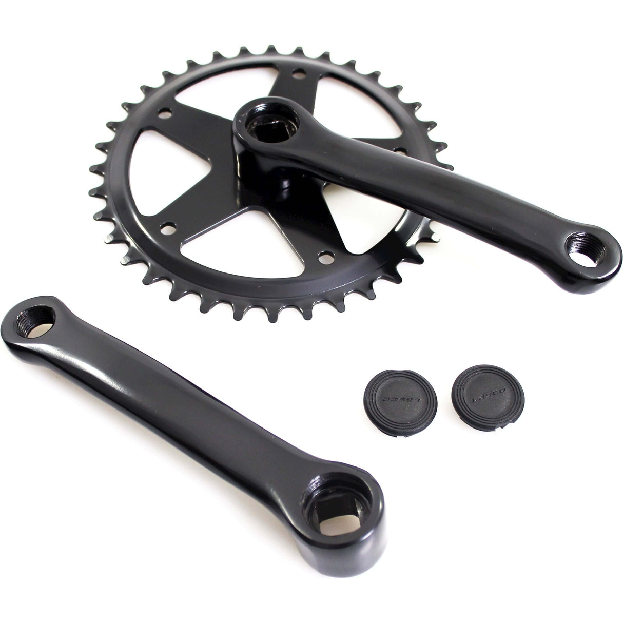 Kurbelgarnitur Fausto 36t | 127mm | Stahl | schwarz