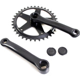 Kurbelgarnitur Fausto 36t | 127mm | Stahl | schwarz