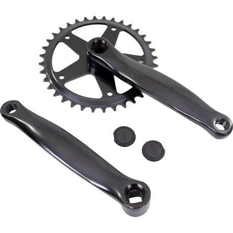 Vinty Kurbelgarnitur 36t ⅛ 170mm JIS Aluminium schwarz