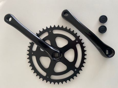 Hulzebos Cycle Parts B.V. White-Label-Kurbelgarnitur 46t 170mm Aluminium schwarz