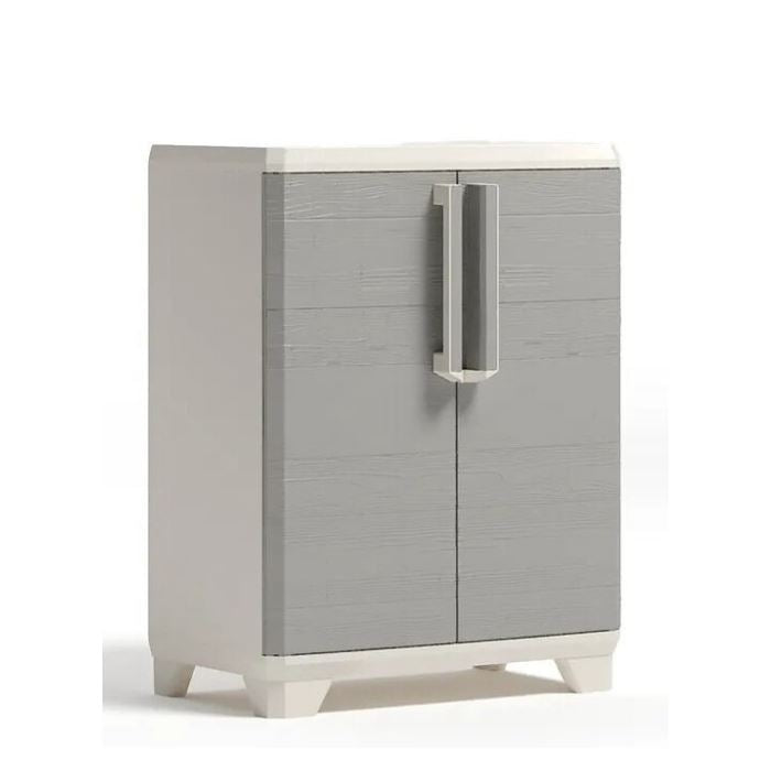 Keter kast laag lineaire hout crème beige