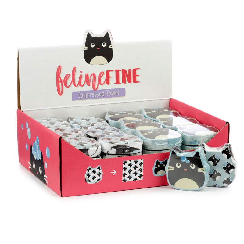 Feline feines Katzen-Reisehandtuch aus Polyester