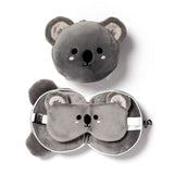 Plüsch-Adoramals-Koala-Schlafmaske mit rundem Reisekissen
