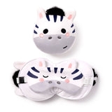 Relaxeazzz adoramals Bali das Zebra runde Reisekissen-Schlafmaske
