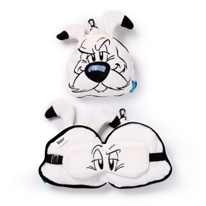 Relaxeazzz Idefix (Dogmatix) Asterix runde Reisekissen-Schlafmaske