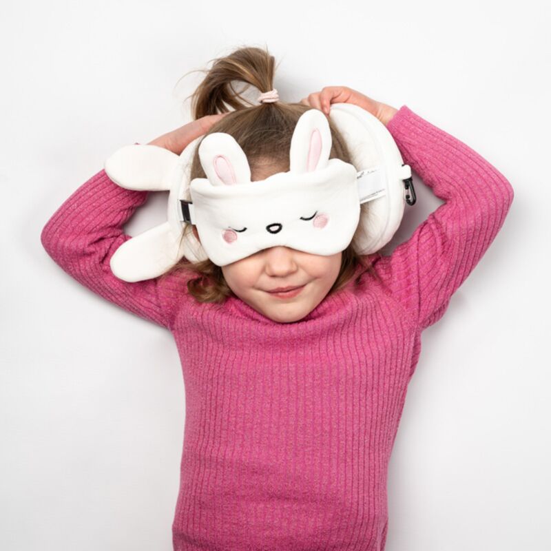 Relaxeazzz Adoramals Frances the Rabbit runde Reisekissen-Schlafmaske
