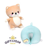 Swapseazzz Adoramals Shuggs the Shiba Inu 2-in-1-Plüsch-Reisekissen