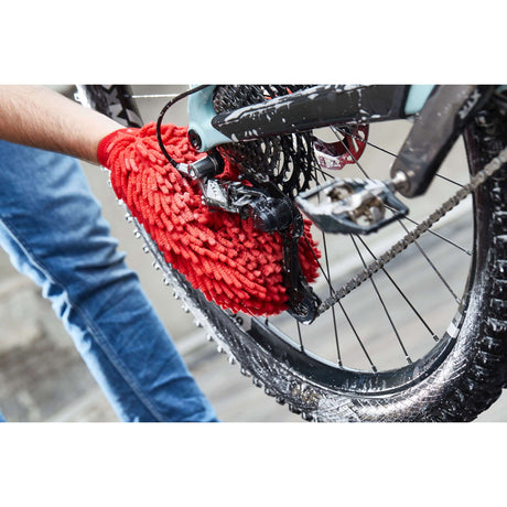 Handschuhmikrofaserrot waschen