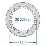 Cycplus Zyklenwerkzeug Power.Tool 2-seitig T6 37,0 T20 32,0