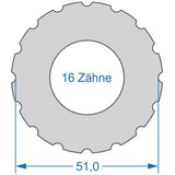 Cycplus Zyklenwerkzeug Elektrowerkzeug 1-seitig T16 51,0