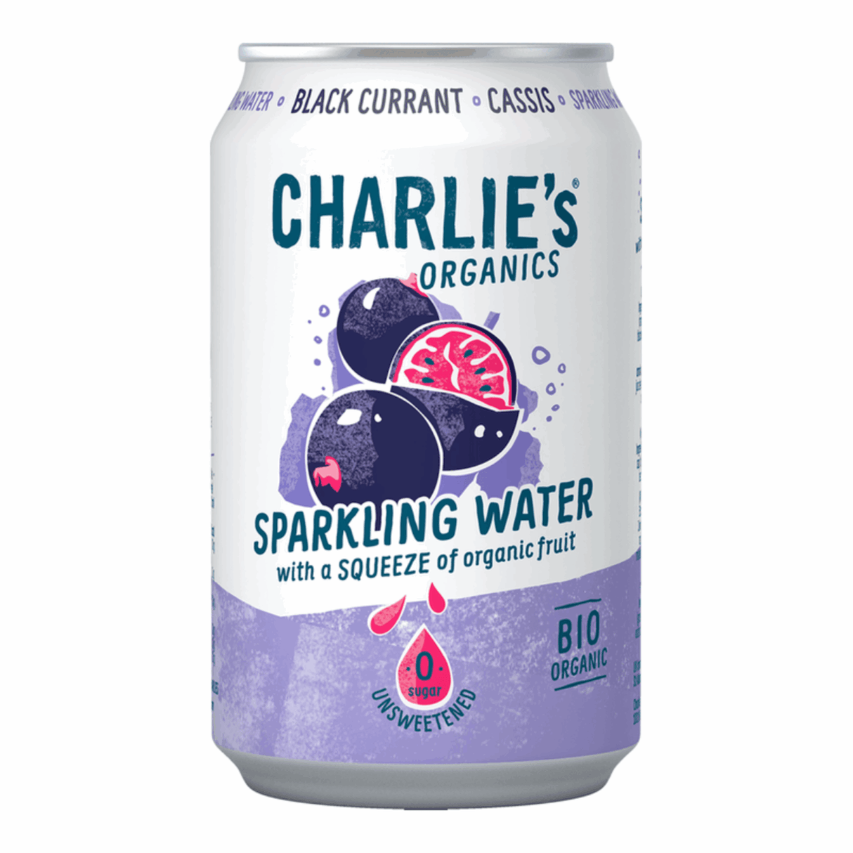 Charlie's organic sparkling cassis bio (12x 33cl)