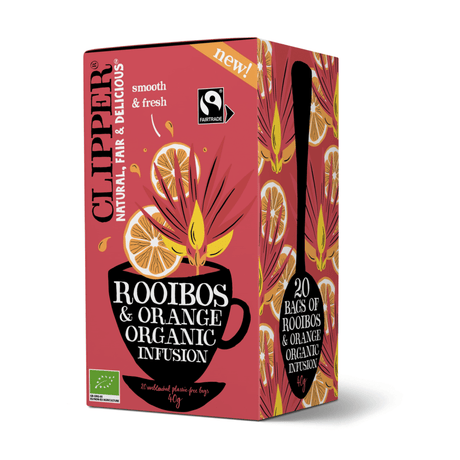 Clipper Teeknipser Rooibos Orange Bio (4x 20 Stück)