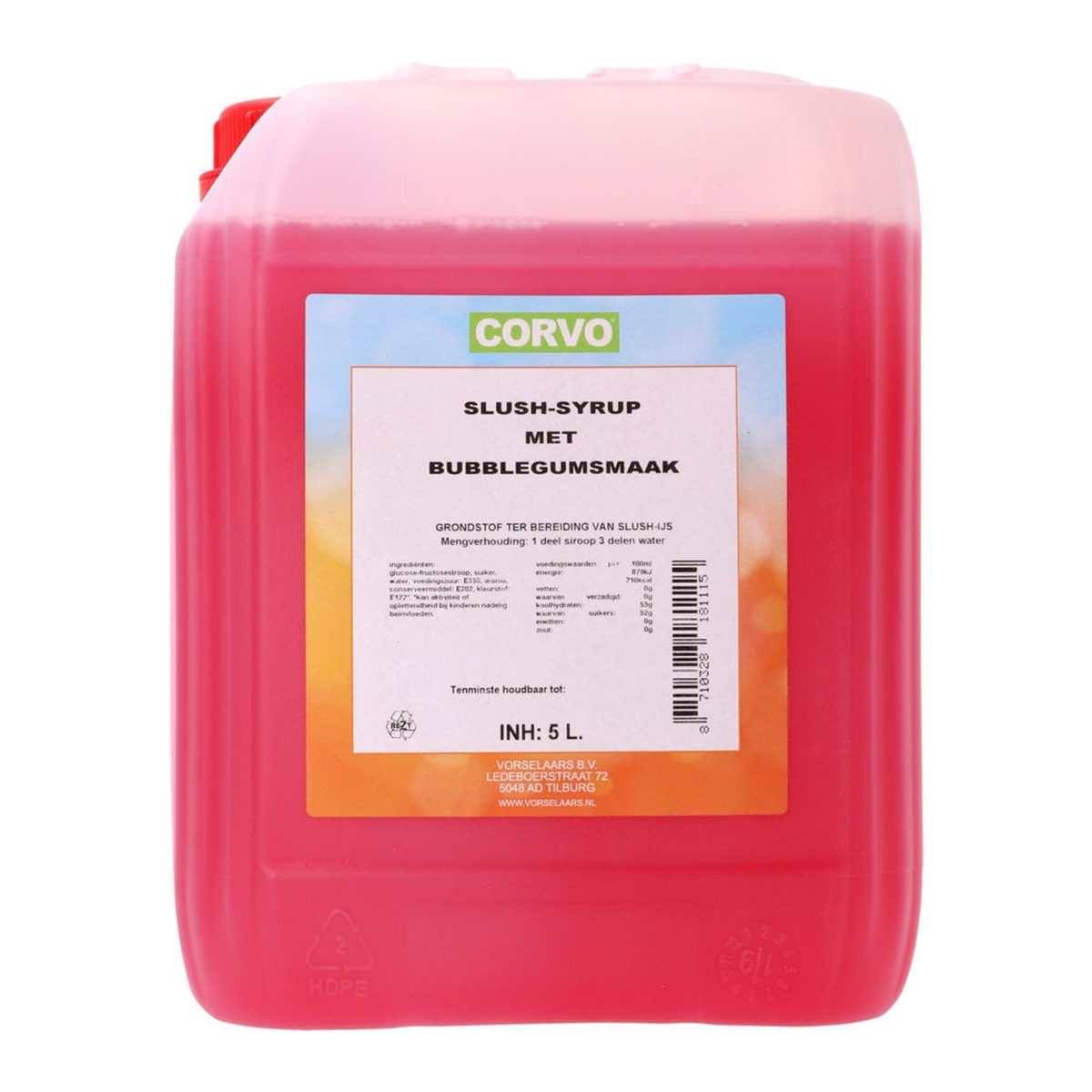 Corvo slush siroop bubblegum (5 liter)