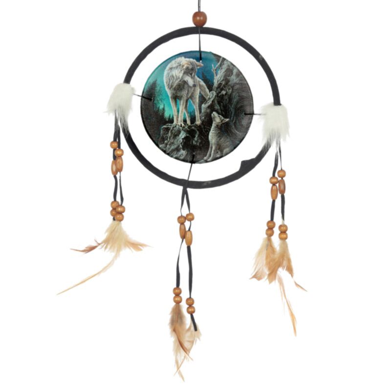 Lisa Parker Spirit Wolf Traumfänger 16 cm