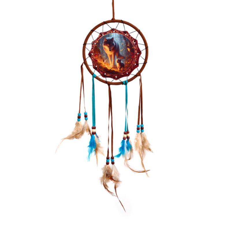 Feen-Traum-Wolfsjunges-Traumfänger 16 cm