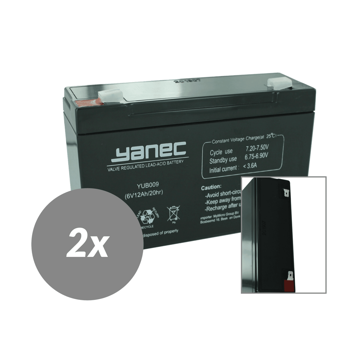 Yanec USV-Batterie-Ersatzset RBC3 (ohne Kabel)
