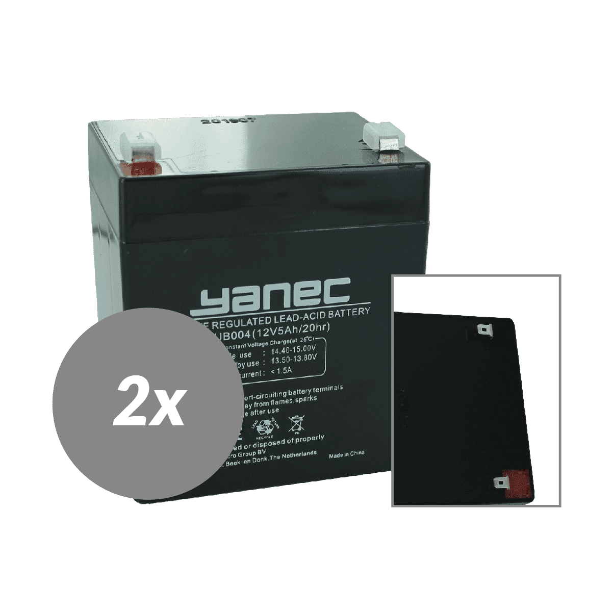 Yanec USV-Batterie-Ersatzset RBC20 (ohne Kabel)