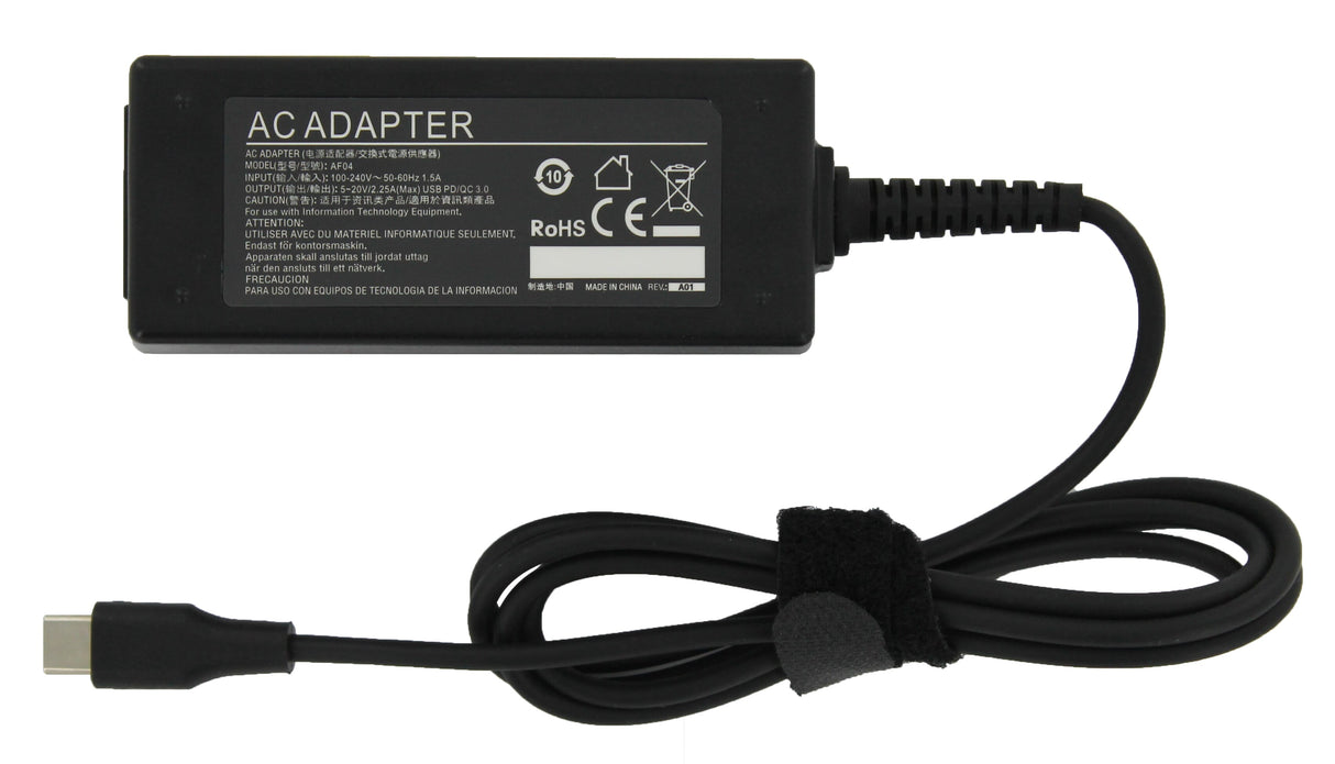 Toshiba Laptop USB-C-Netzteil 45W Schwarz