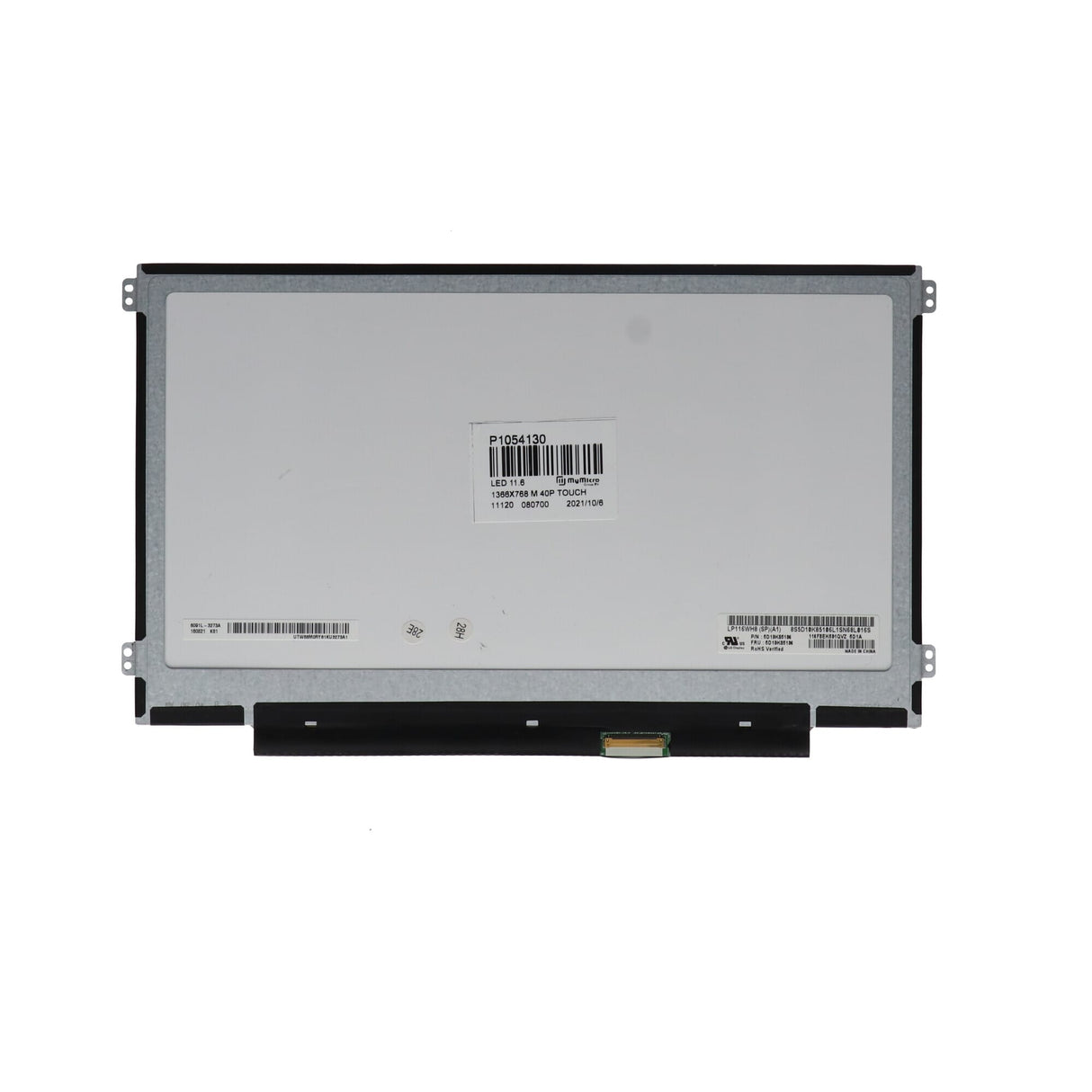 11,6 Zoll LCD-Bildschirm 1366x768 matt 40pin EDP 20mm, Touch