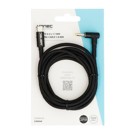 Yanec USB-C auf 4,0 x 1,7 mm Ladekabel 1,8 m