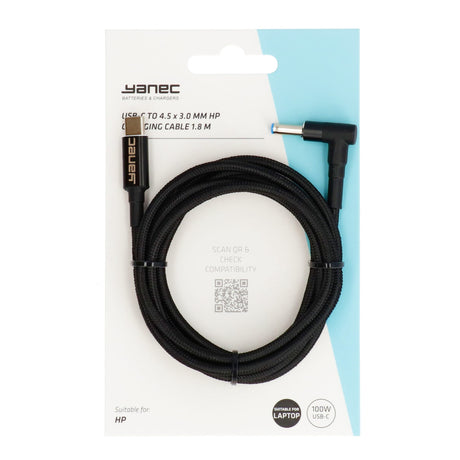 Yanec USB-C auf 4,5 x 3,0 mm HP Ladekabel 1,8 m