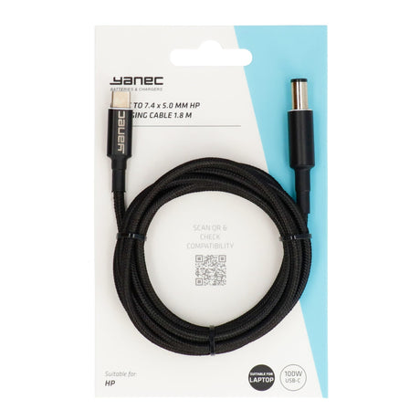 Yanec USB-C auf 7,4 x 5,0 mm HP Ladekabel 1,8 m