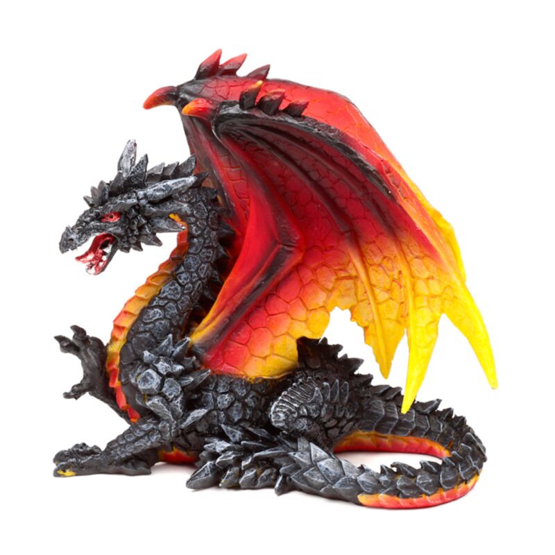 Dunkle Legenden, Beschützer der Nacht, Obsidian-Feuerdrache, 21 cm