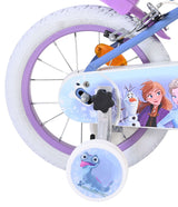 Volare Disney Frozen 2 Kinderfahrrad – Mädchen – 14 Zoll – Blau Lila – Zwei Handbremsen