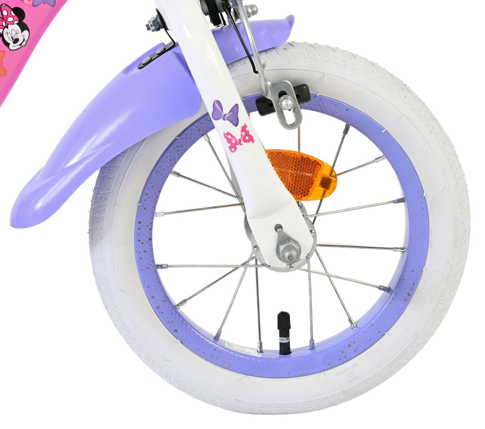Disney Minnie ist die süßeste aller Zeiten! Kinderfahrrad - Mädchen - 12 Zoll - Pink - zwei Handbremsen