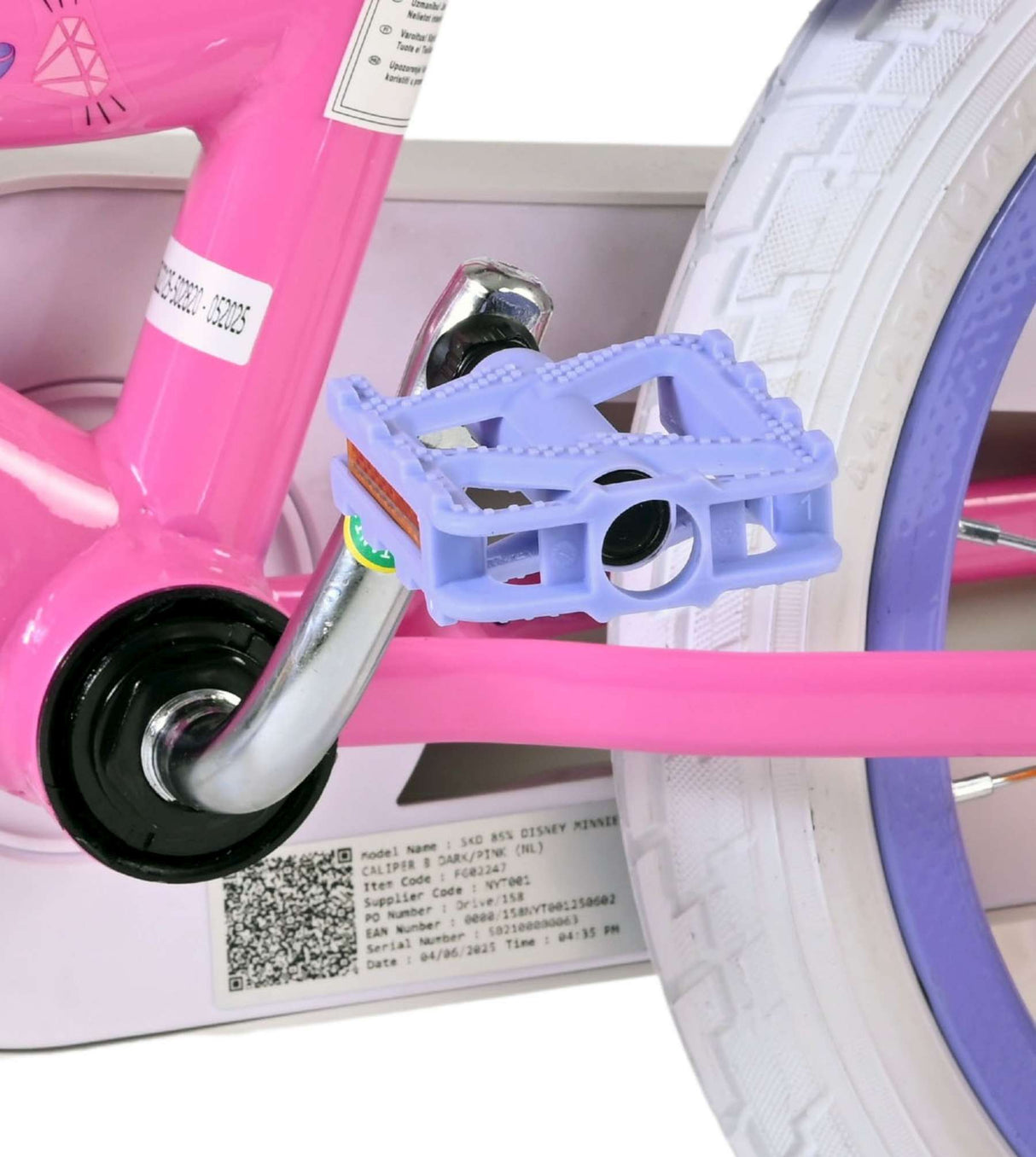 Disney Minnie Kinderfahrrad – Mädchen – 14 Zoll – Pink – zwei Handbremsen