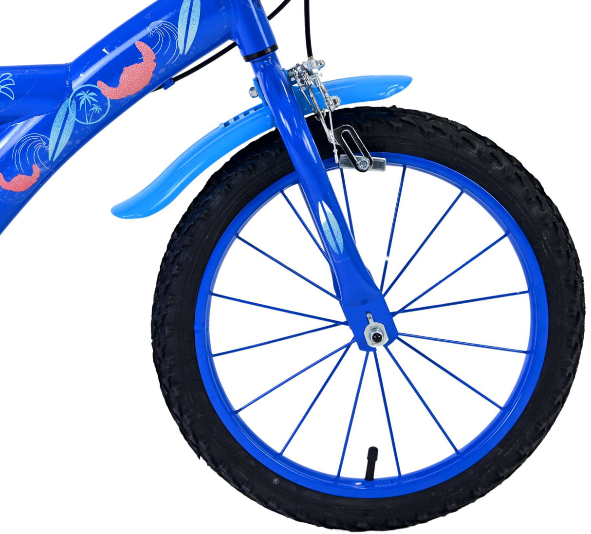 Stichstitch Kinderfiets Jongens 16 Zoll Blauw Twee Handremmen