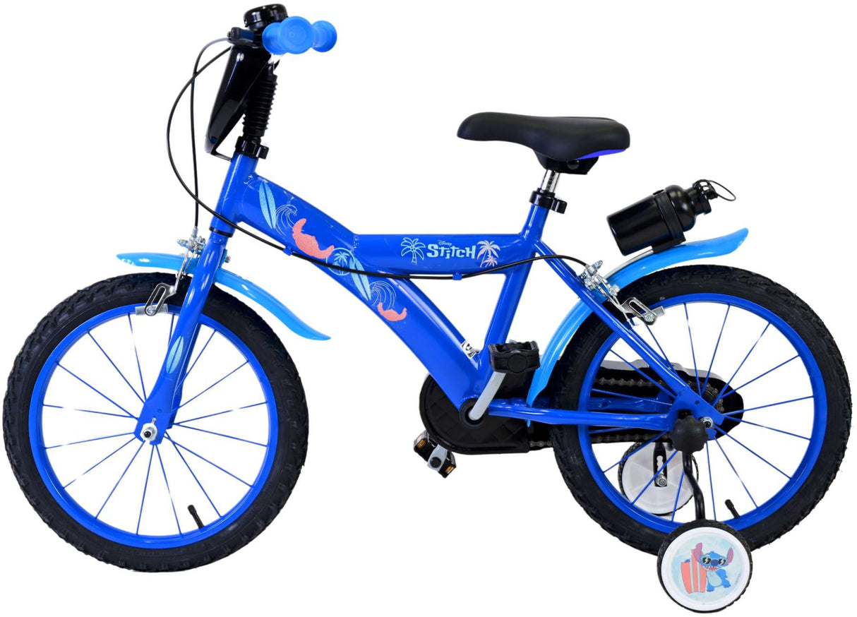 Stichstitch Kinderfiets Jongens 16 Zoll Blauw Twee Handremmen