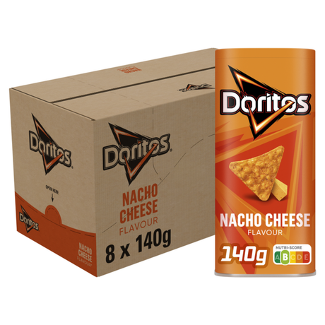 Doritos Nacho-Käse-Snackbox – Chips – 8 x 140 Gramm